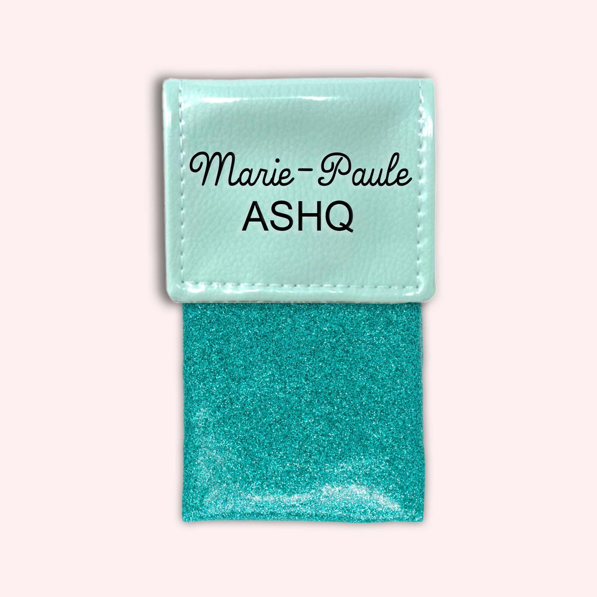 Pochette bicolore rabat Menthe