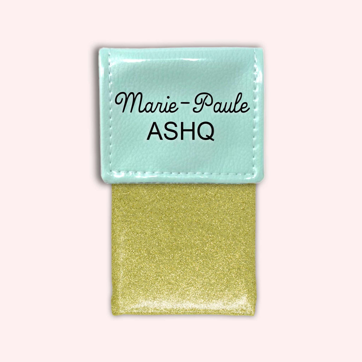 Pochette bicolore rabat Menthe