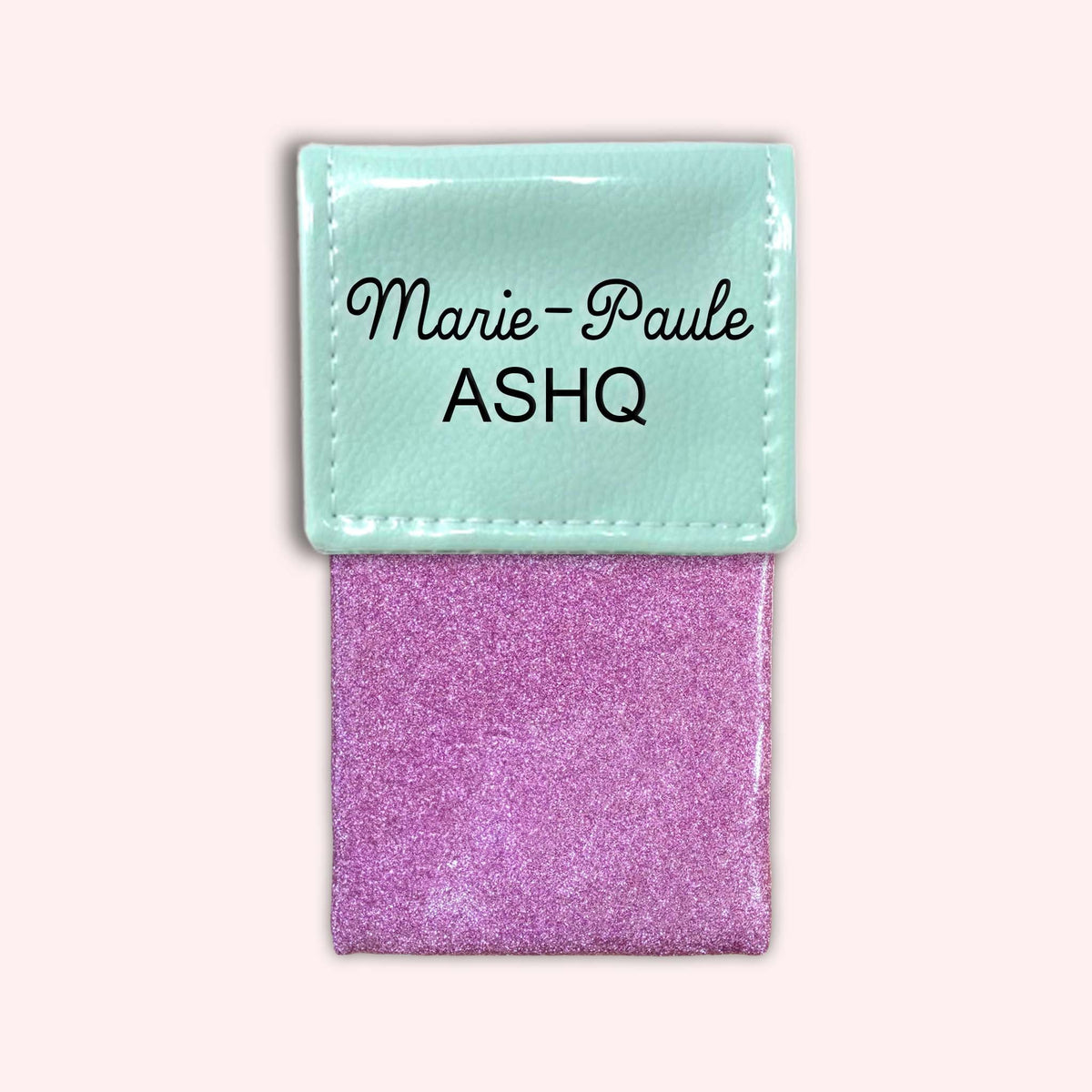 Pochette bicolore rabat Menthe