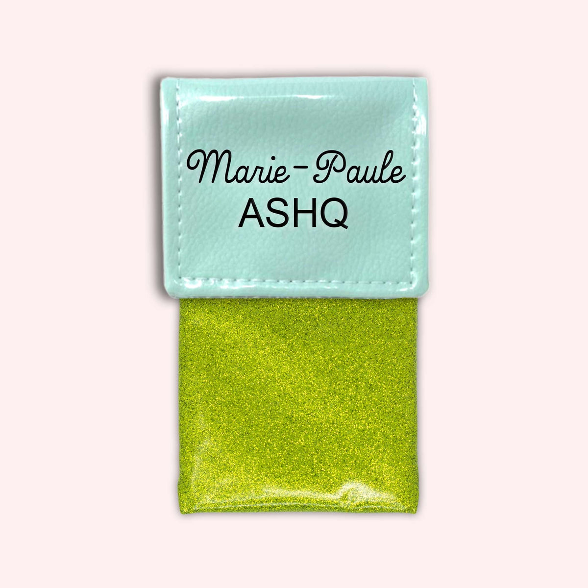 Pochette bicolore rabat Menthe