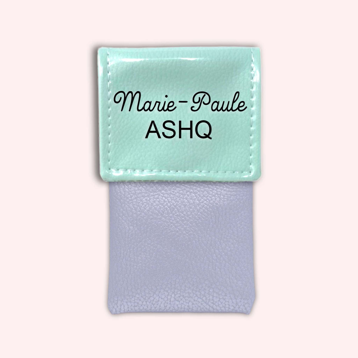 Pochette bicolore rabat Menthe