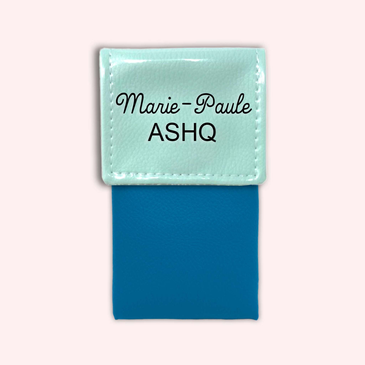 Pochette bicolore rabat Menthe
