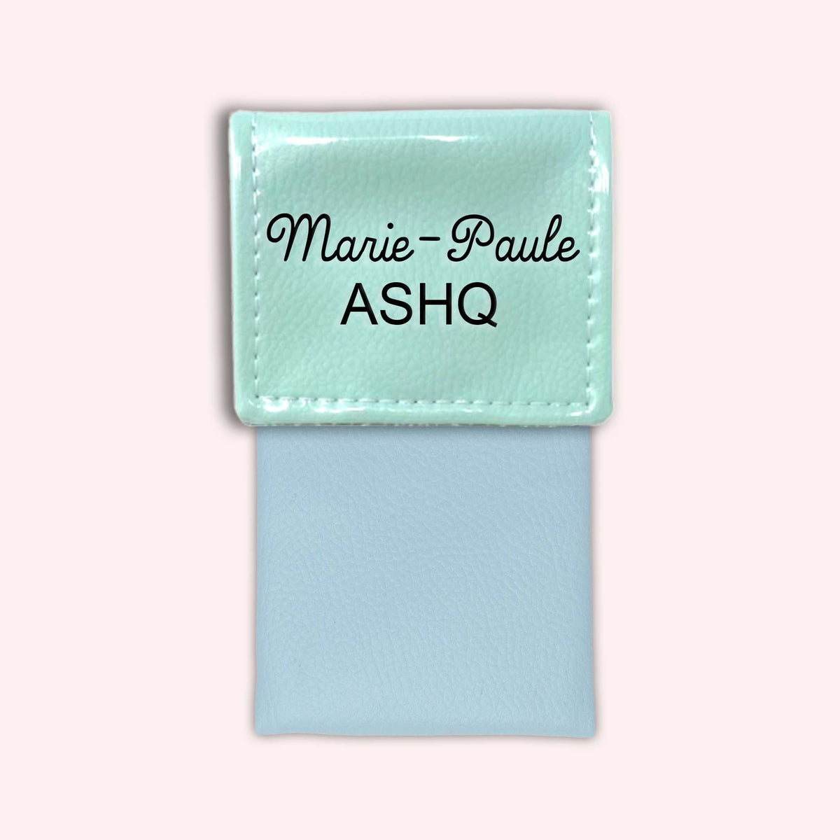 Pochette bicolore rabat Menthe