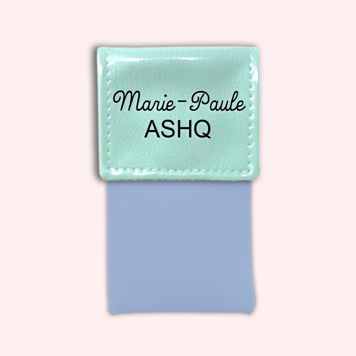 Pochette bicolore rabat Menthe