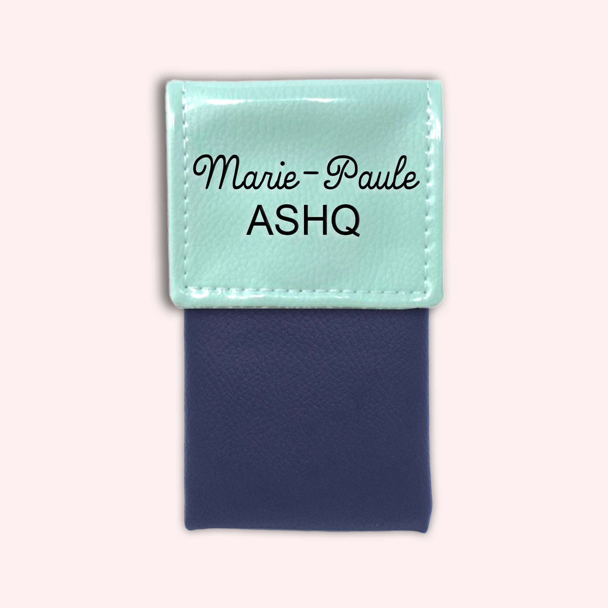 Pochette bicolore rabat Menthe