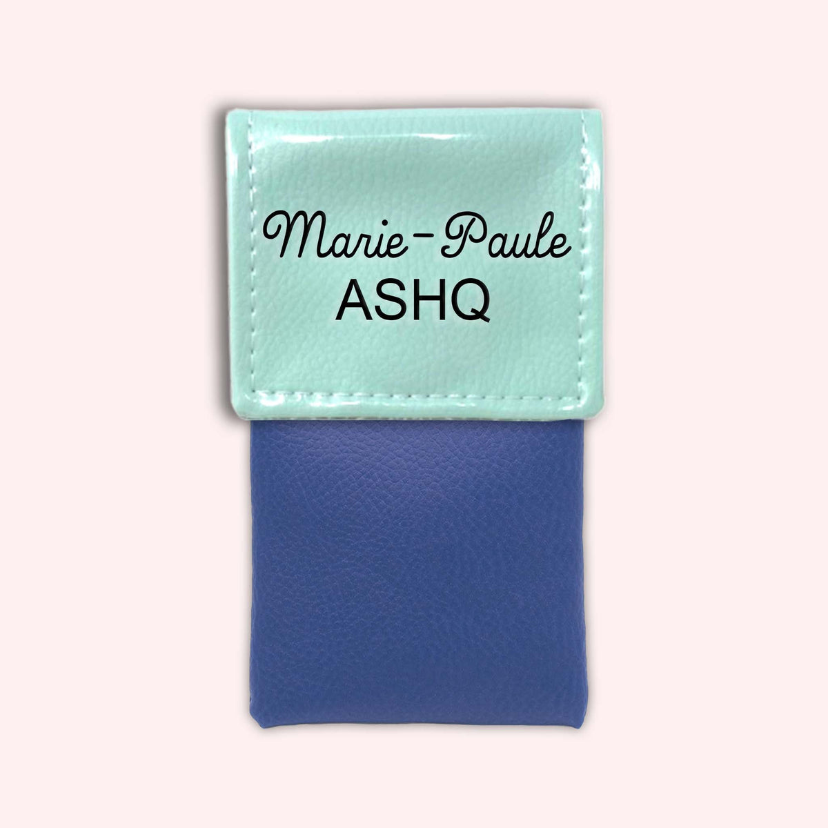 Pochette bicolore rabat Menthe