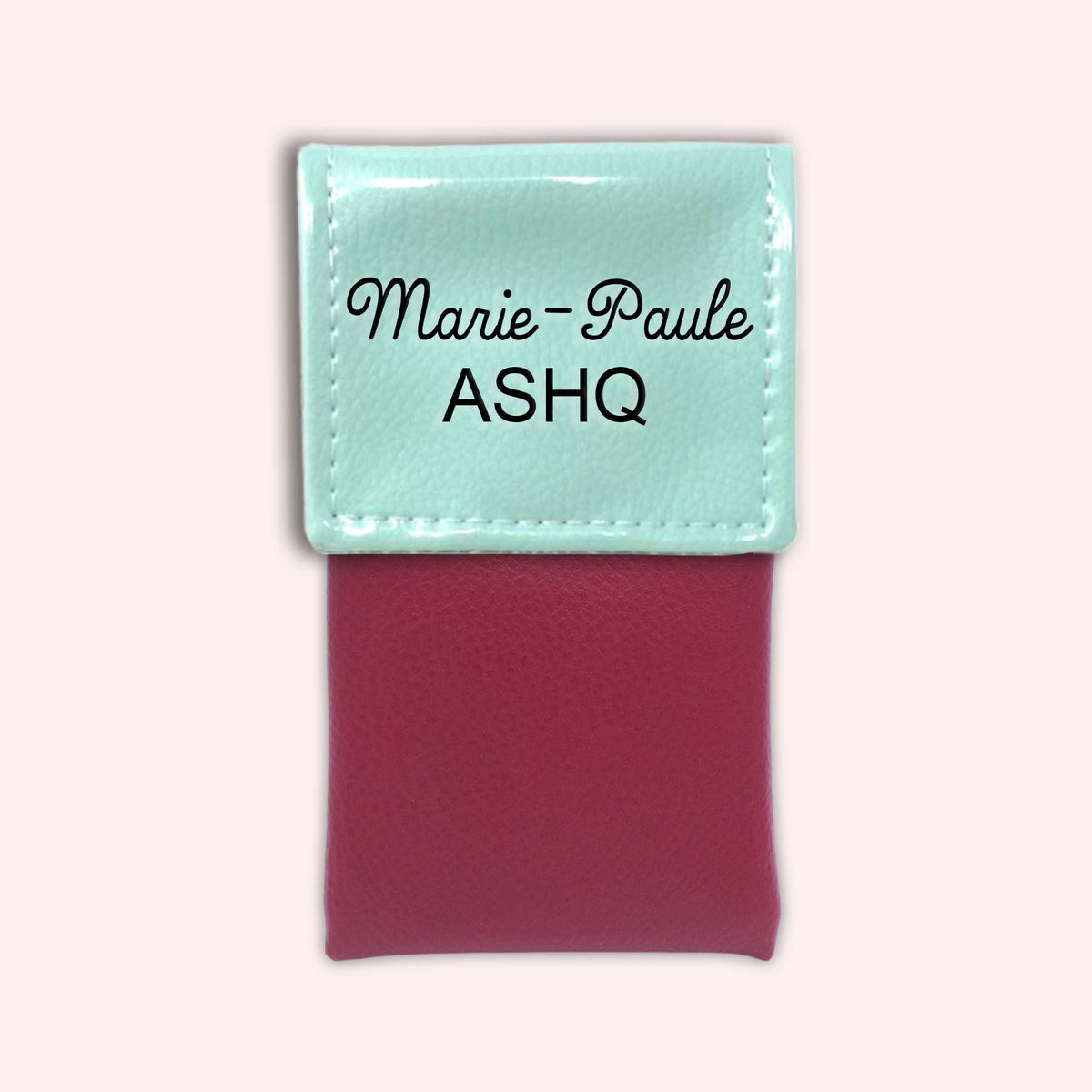 Pochette bicolore rabat Menthe