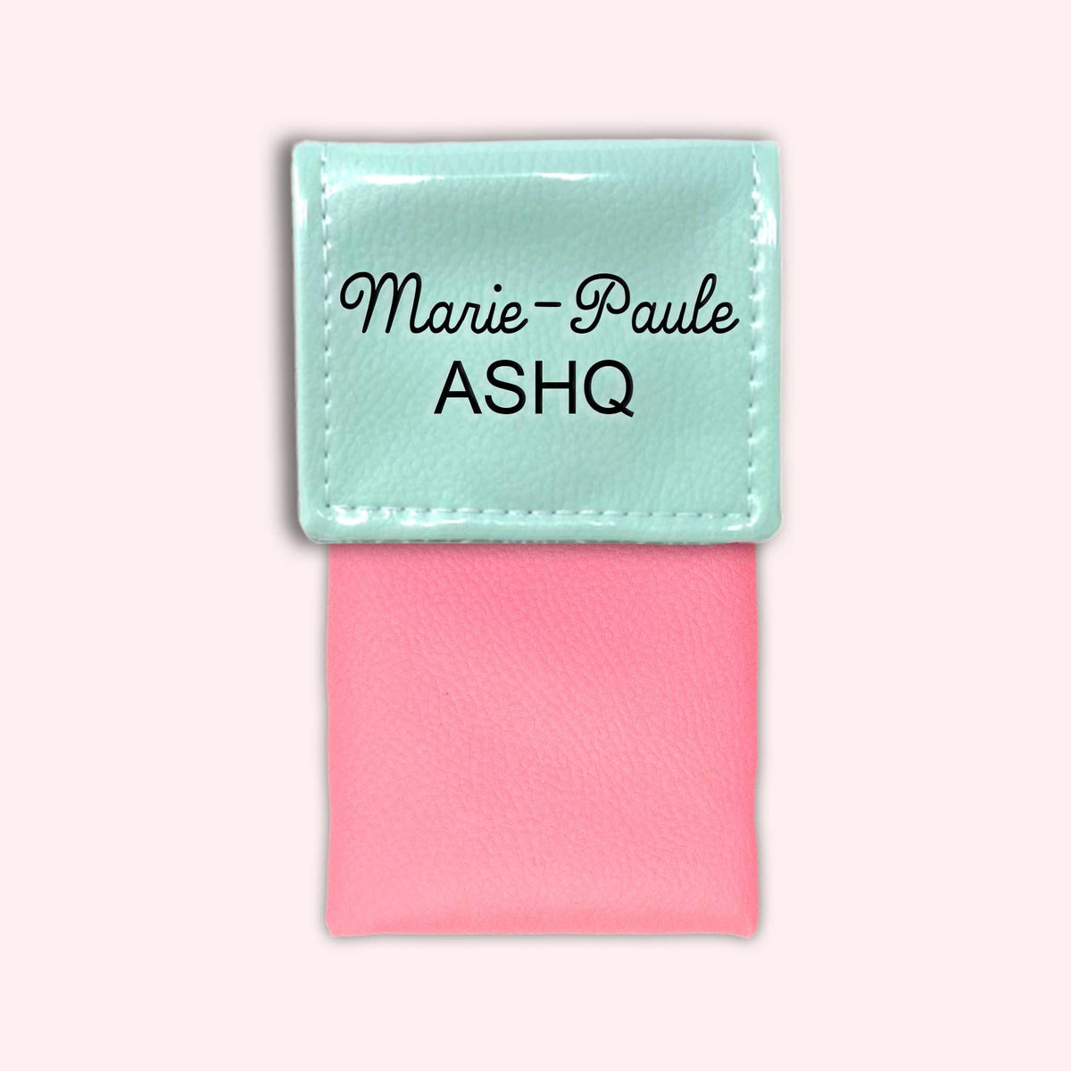 Pochette bicolore rabat Menthe
