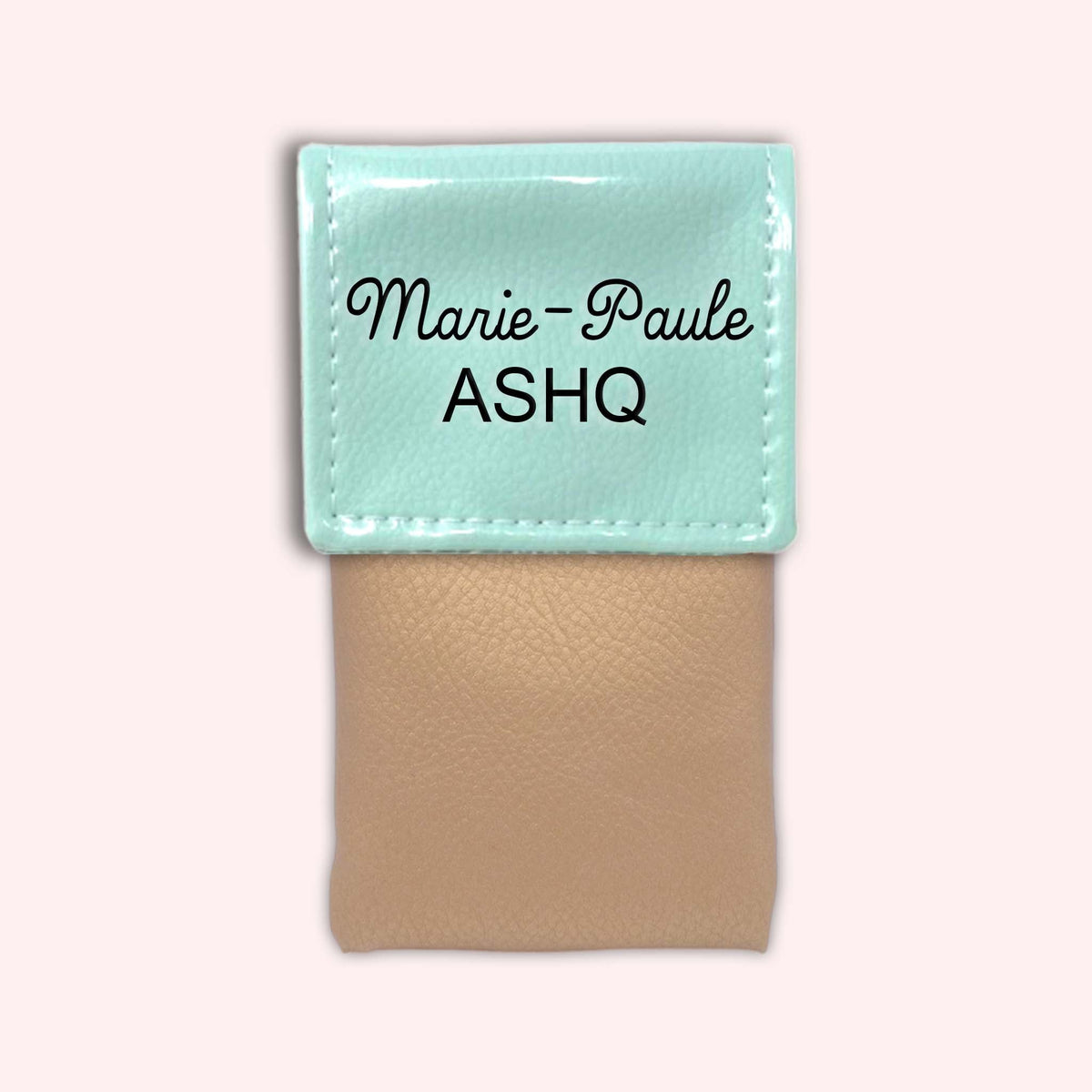Pochette bicolore rabat Menthe