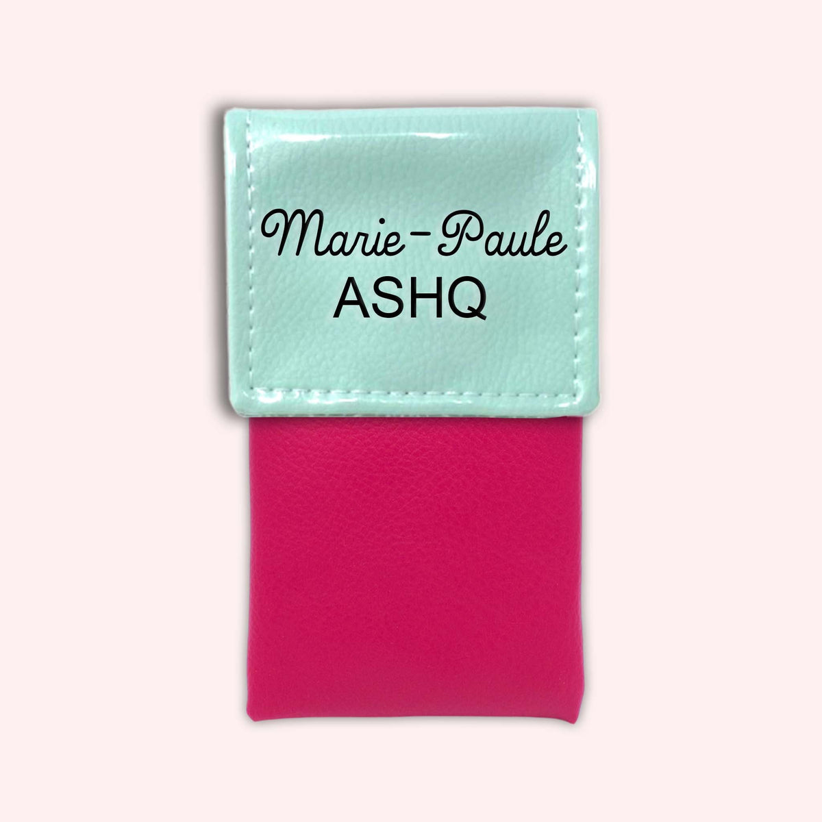 Pochette bicolore rabat Menthe