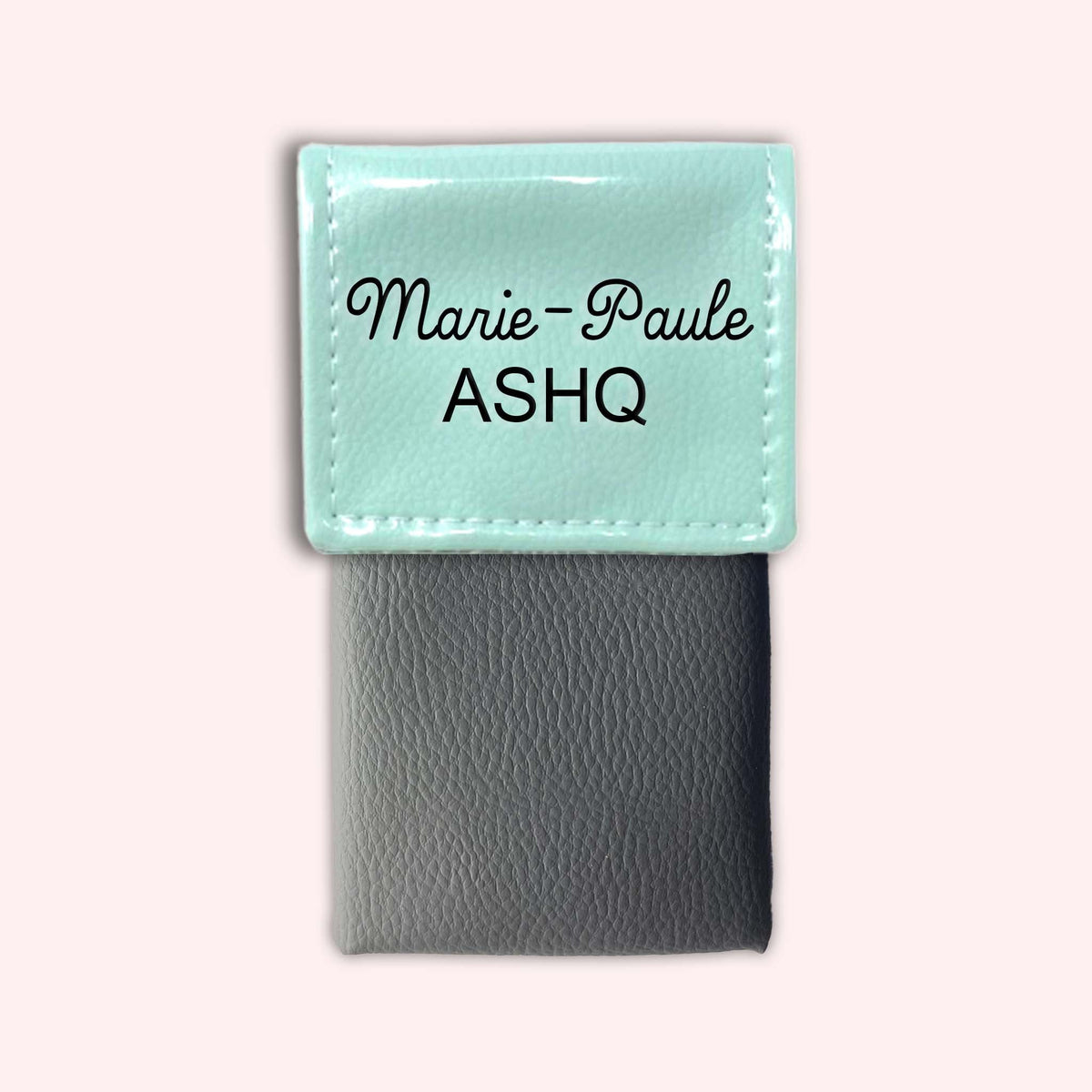 Pochette bicolore rabat Menthe