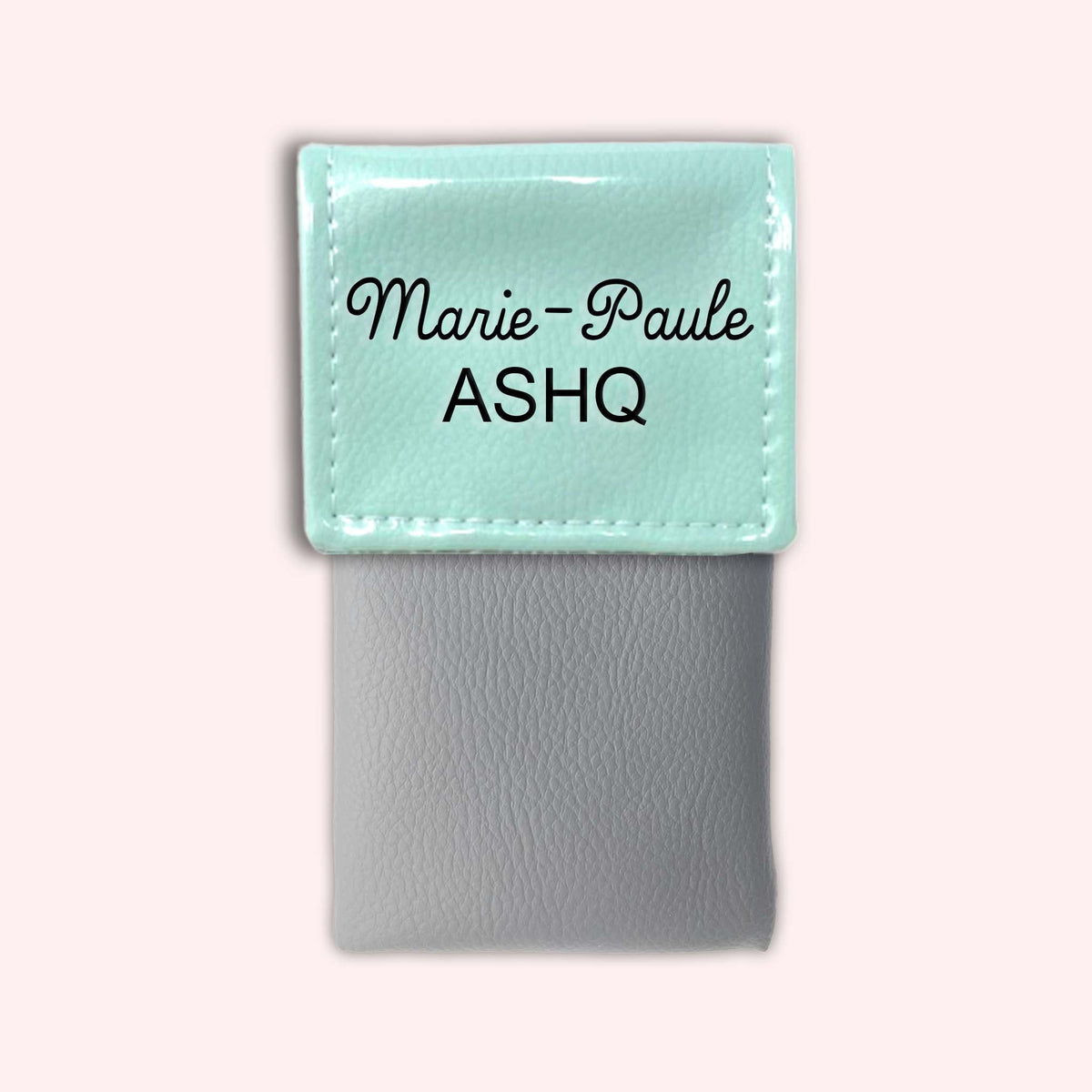 Pochette bicolore rabat Menthe