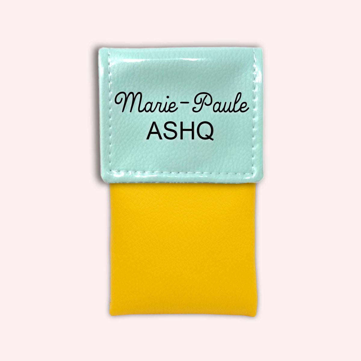 Pochette bicolore rabat Menthe
