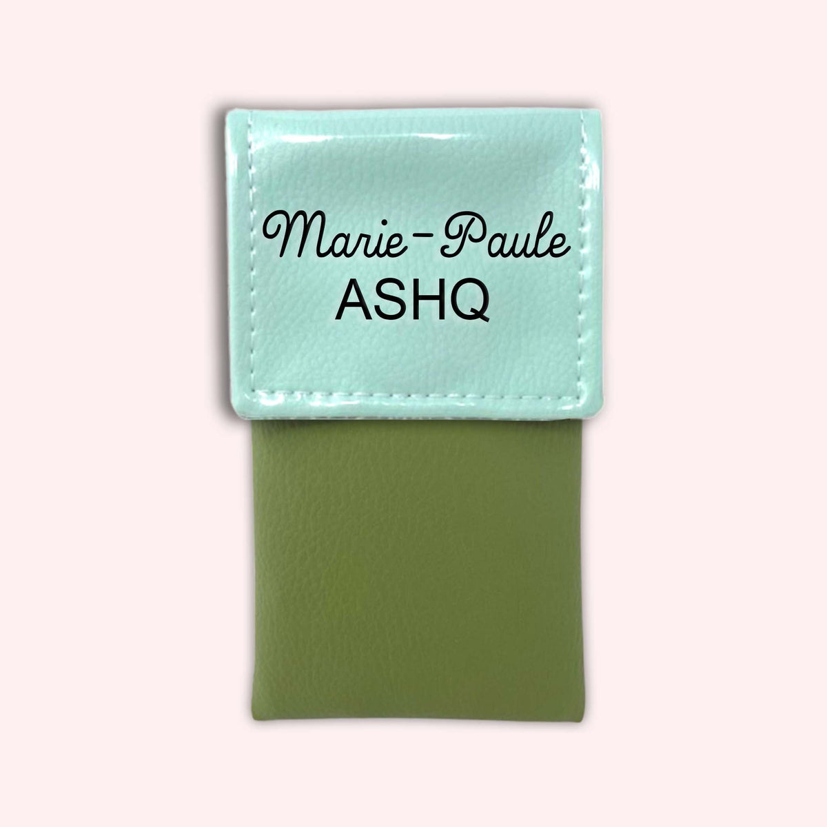 Pochette bicolore rabat Menthe