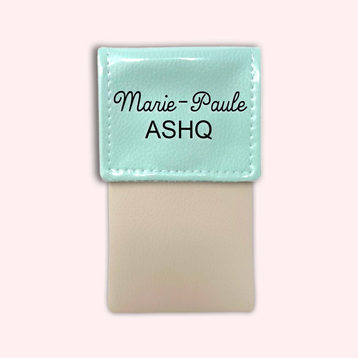 Pochette bicolore rabat Menthe