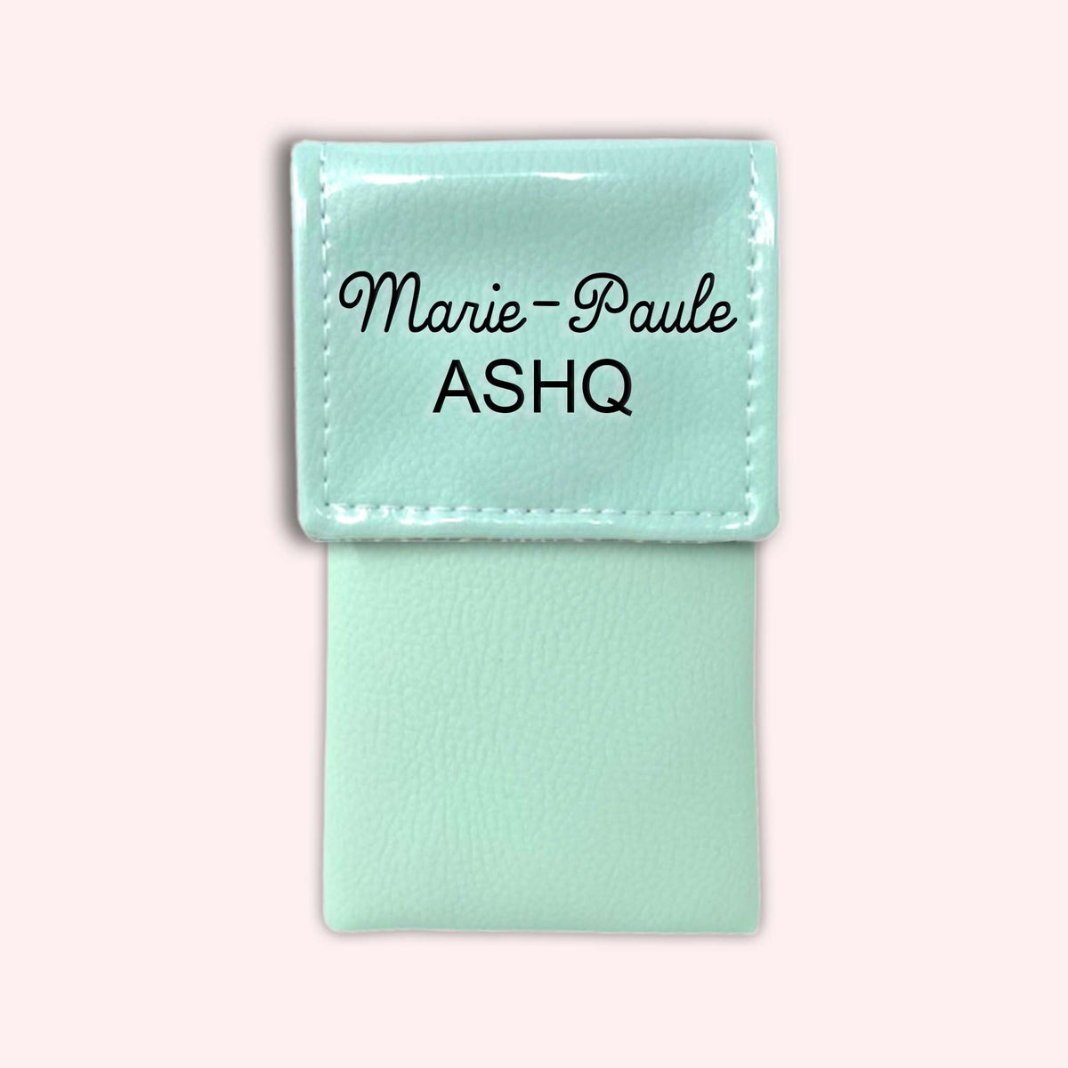 Pochette bicolore rabat Menthe