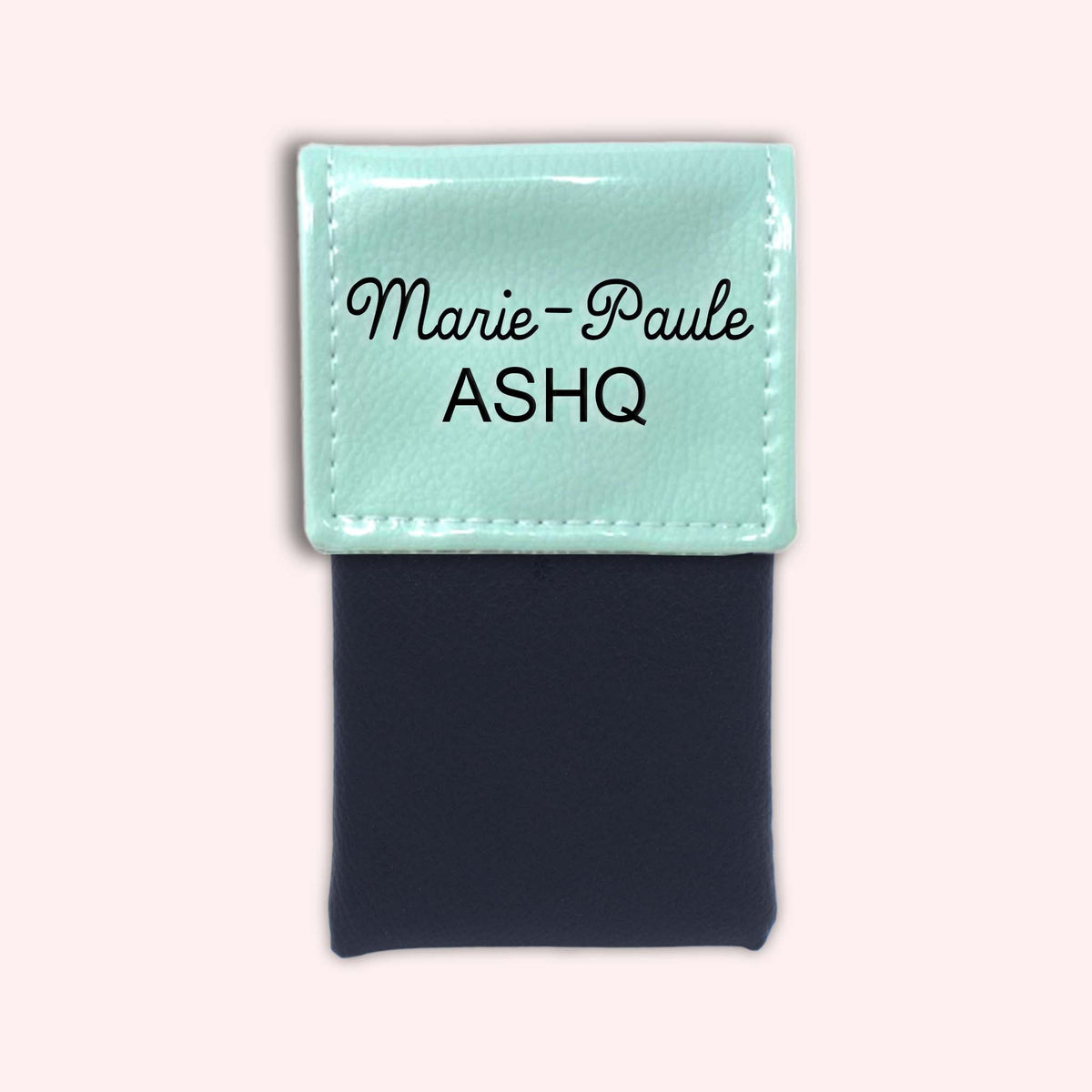 Pochette bicolore rabat Menthe