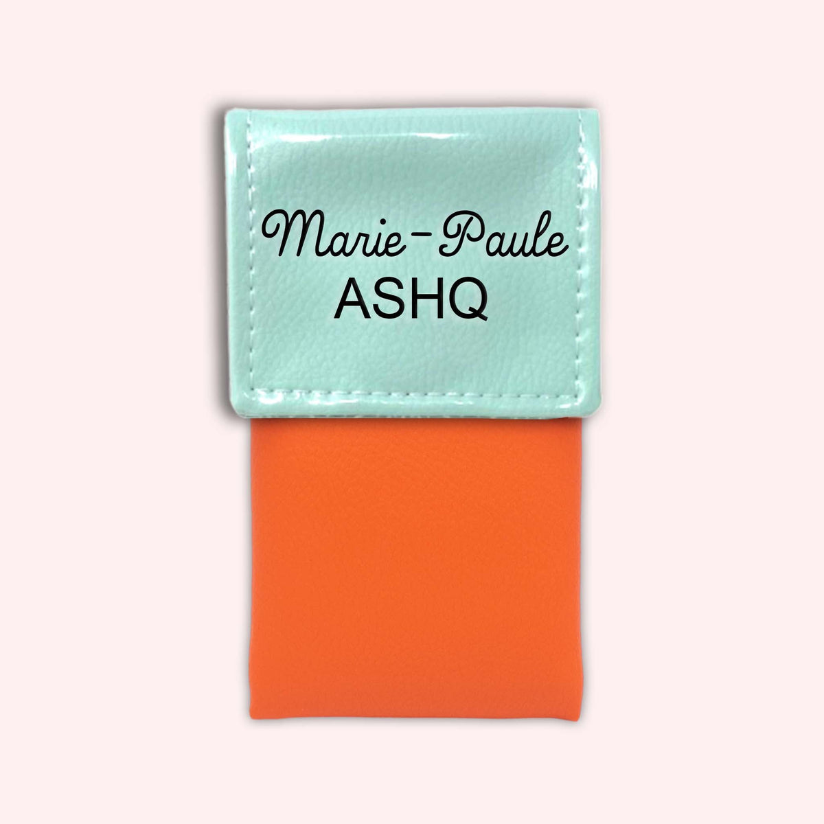 Pochette bicolore rabat Menthe