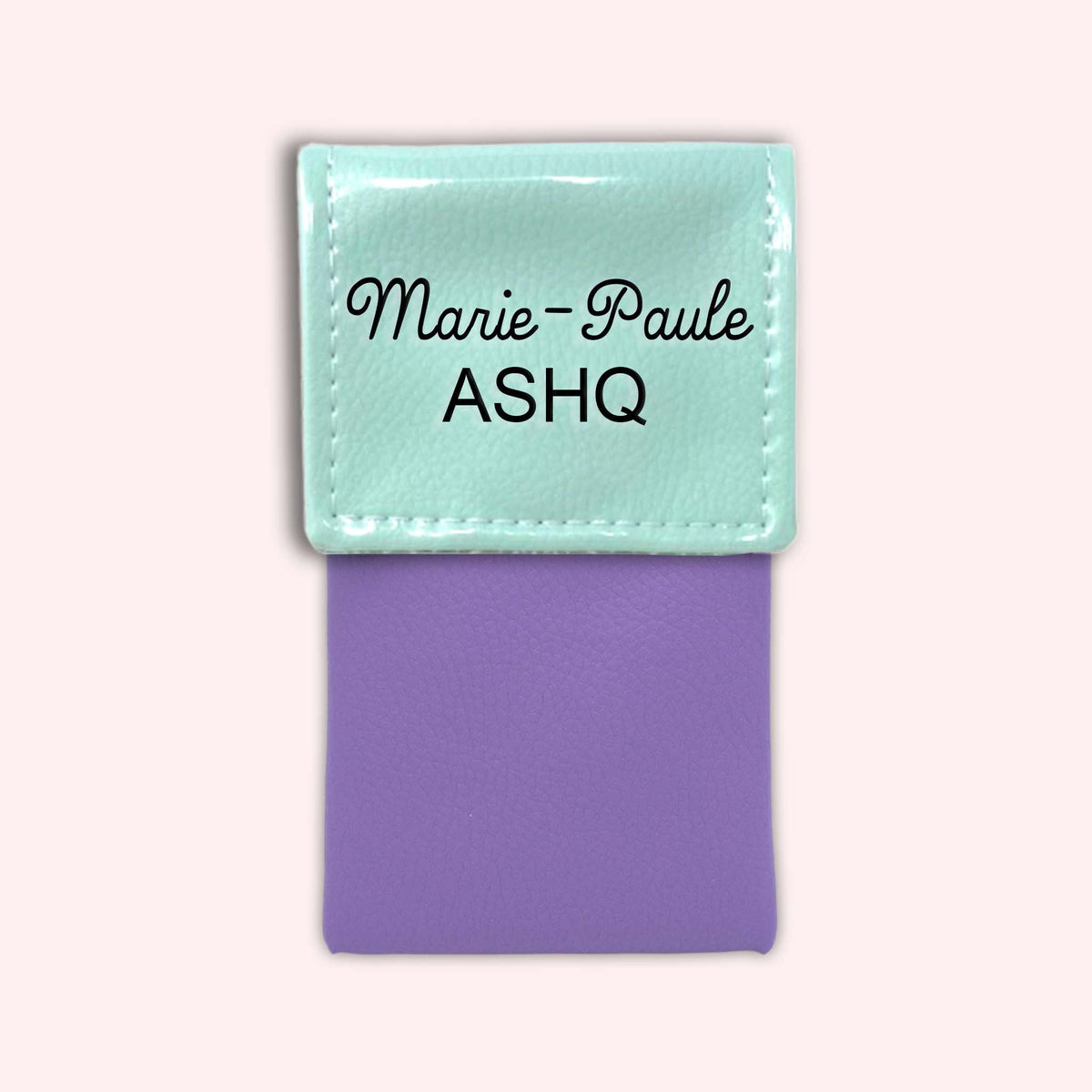 Pochette bicolore rabat Menthe