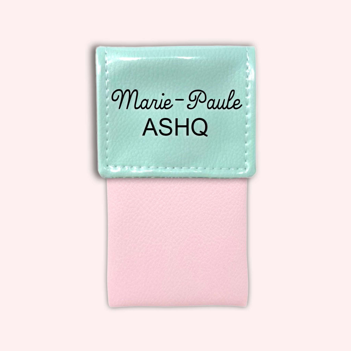 Pochette bicolore rabat Menthe