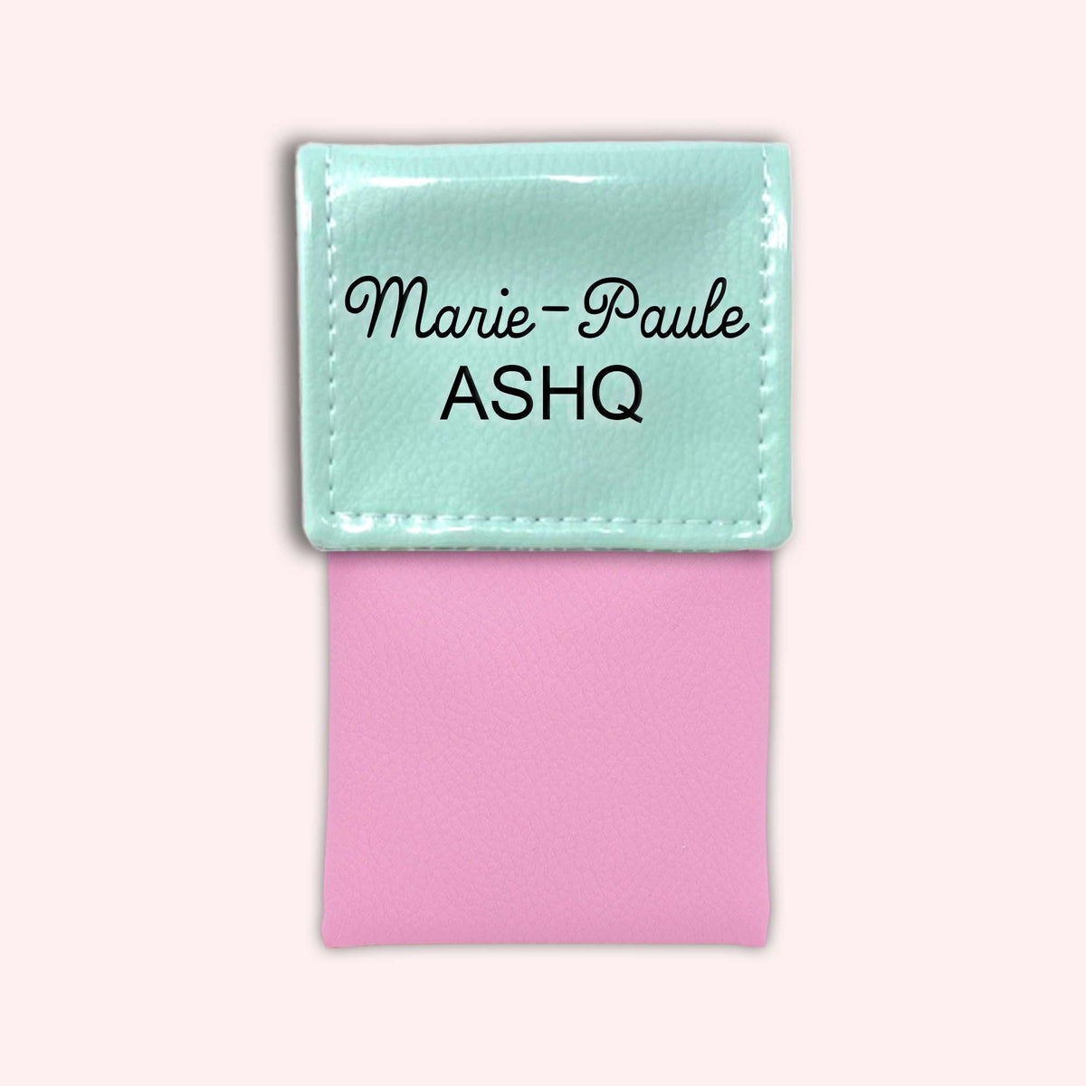 Pochette bicolore rabat Menthe