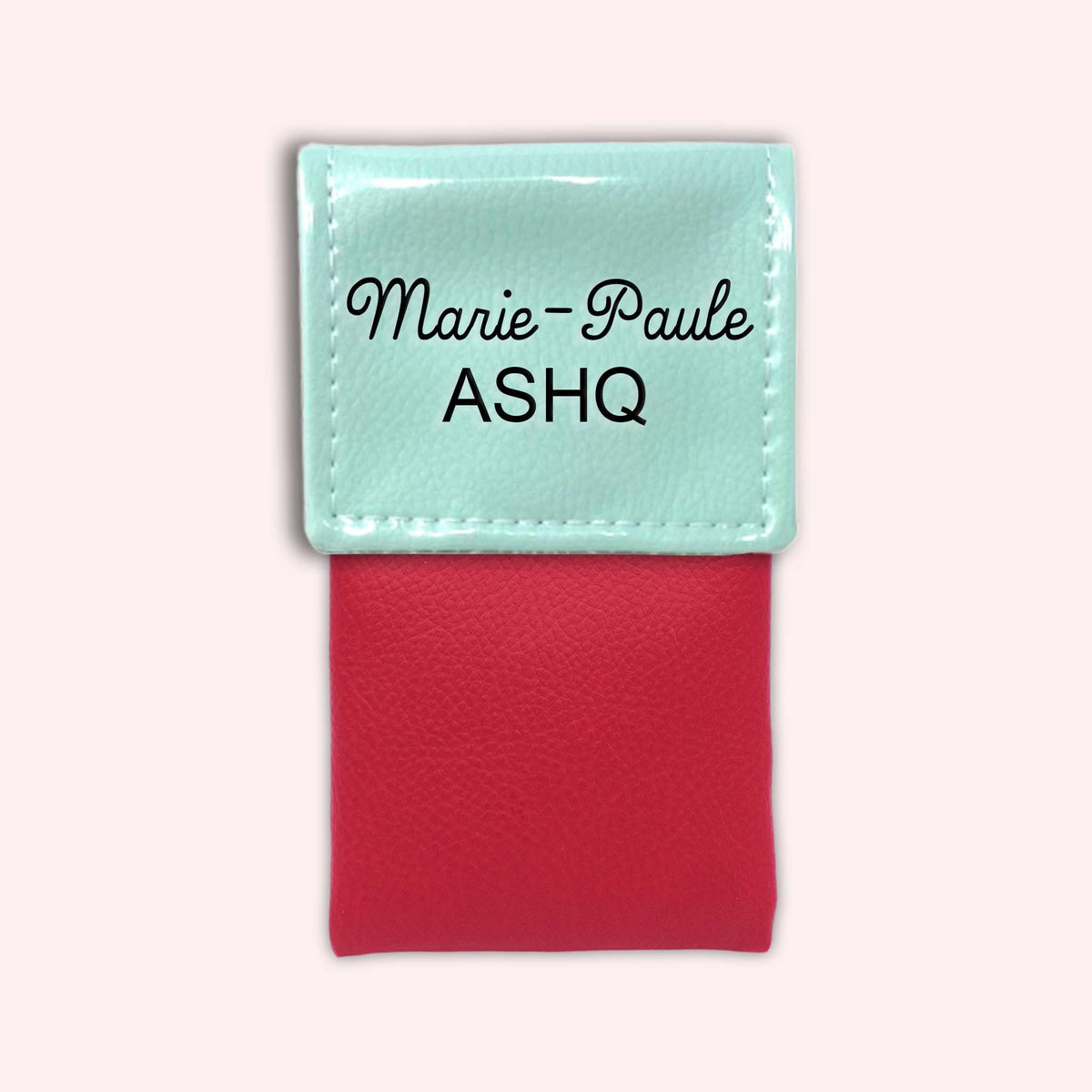 Pochette bicolore rabat Menthe