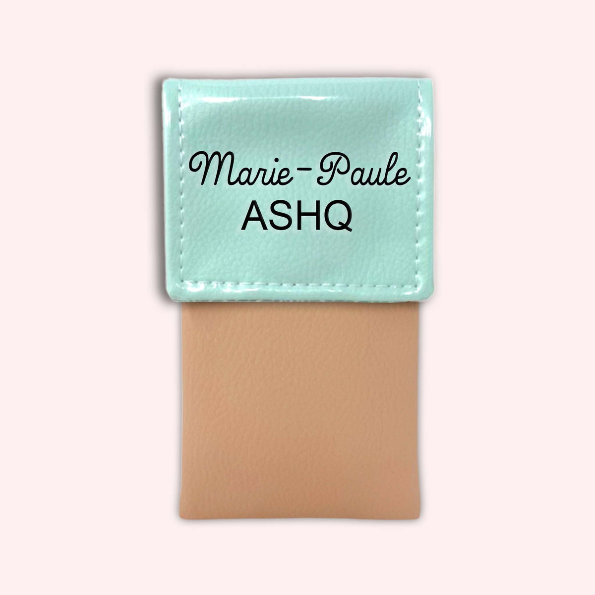 Pochette bicolore rabat Menthe