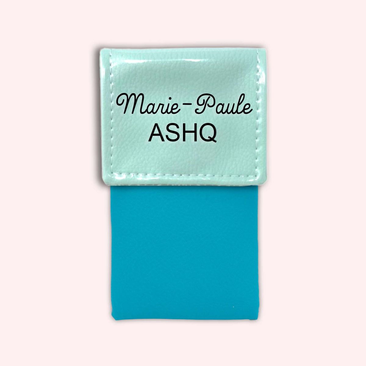 Pochette bicolore rabat Menthe