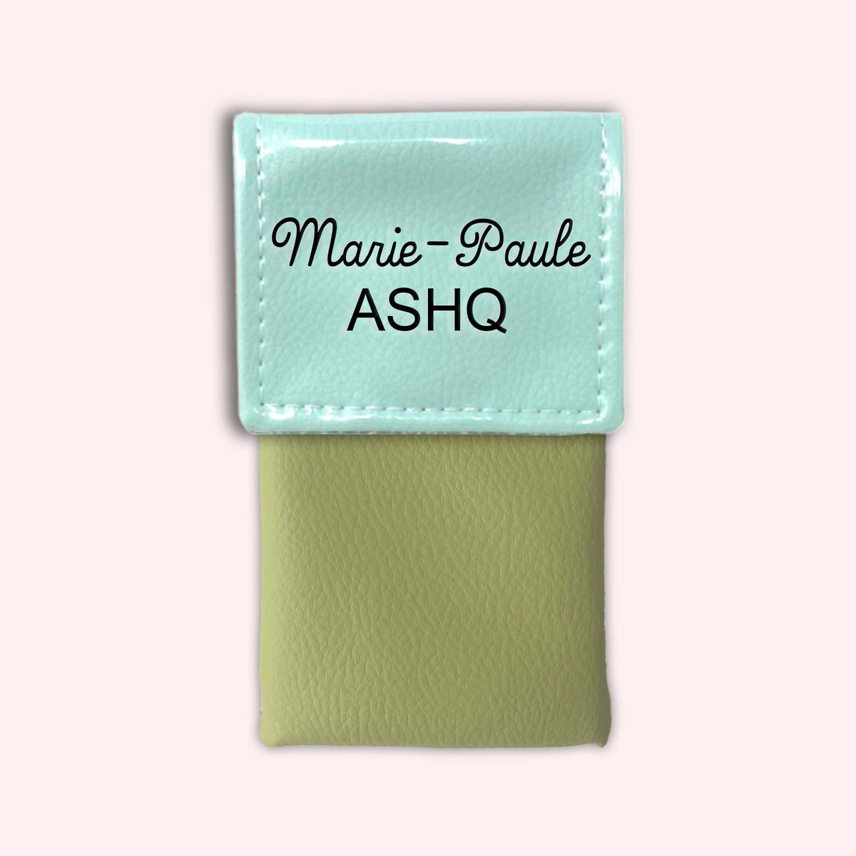 Pochette bicolore rabat Menthe