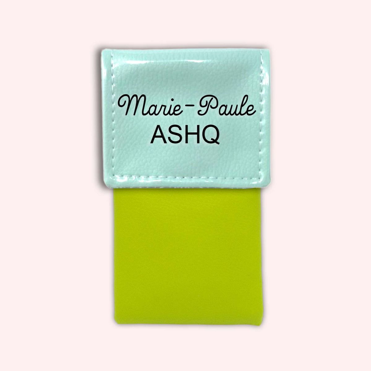 Pochette bicolore rabat Menthe