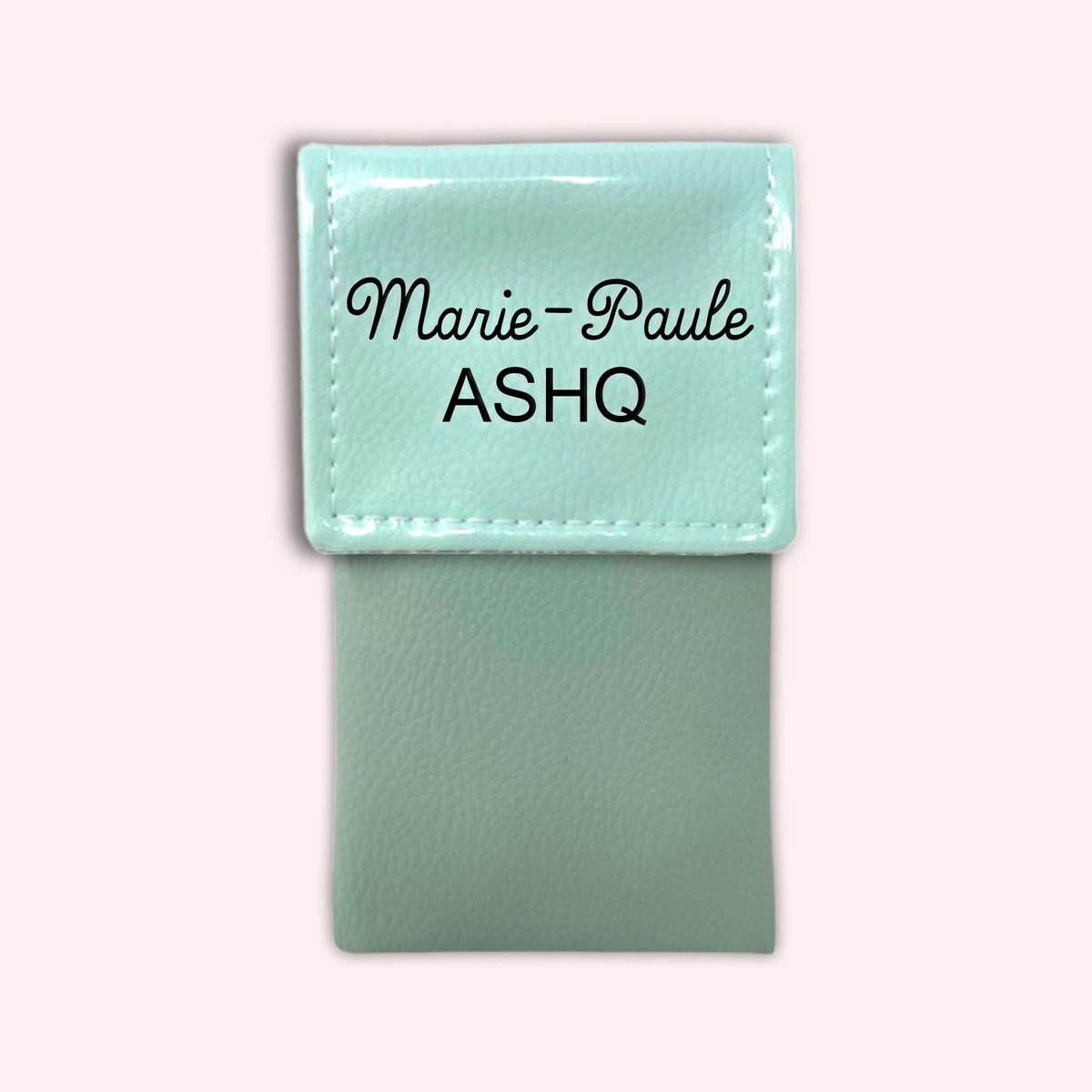 Pochette bicolore rabat Menthe