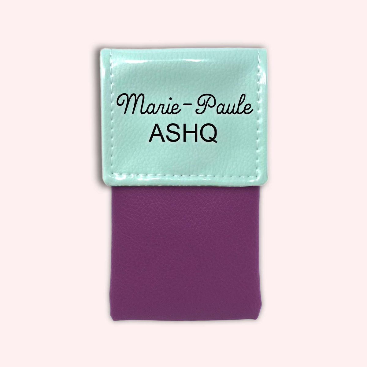 Pochette bicolore rabat Menthe