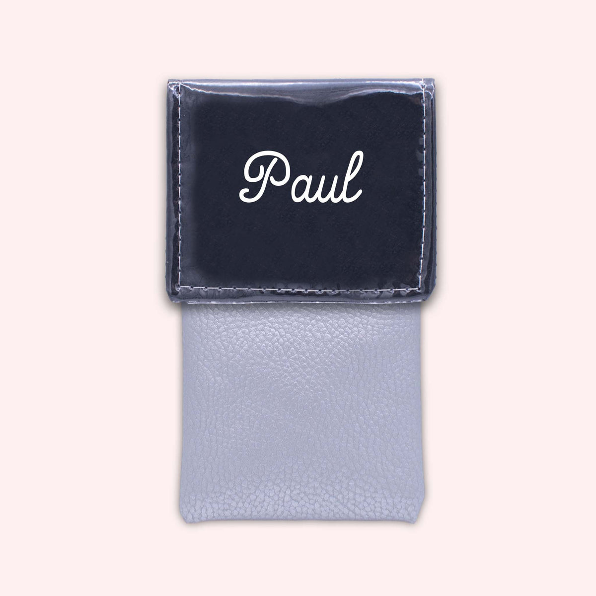 Pochette bicolore rabat Noir