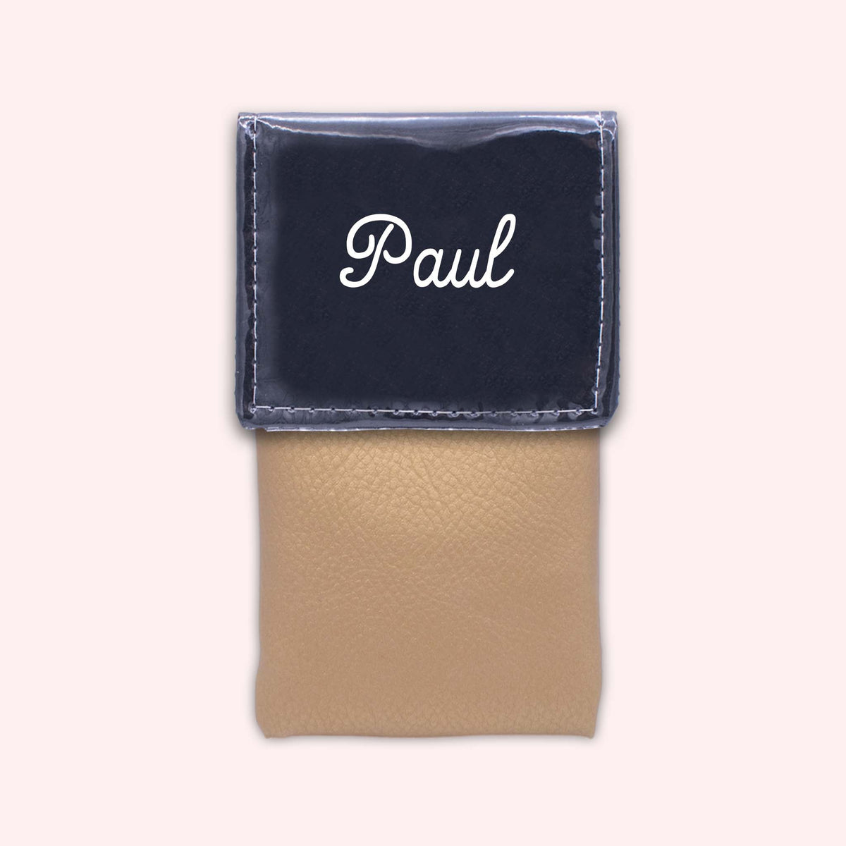 Pochette bicolore rabat Noir
