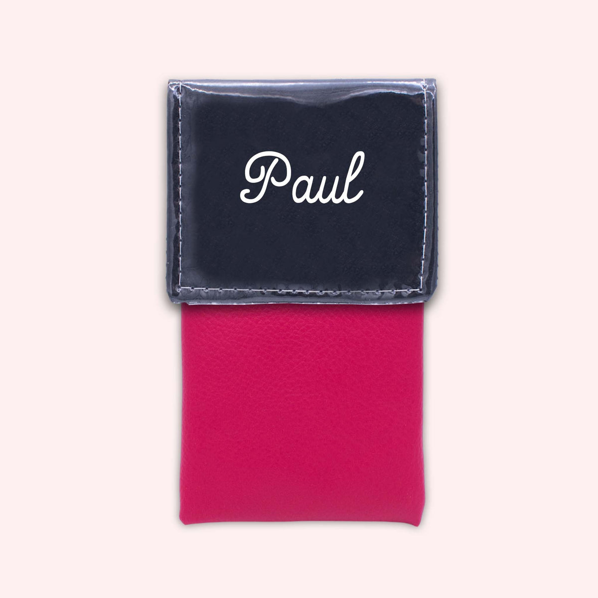 Pochette bicolore rabat Noir