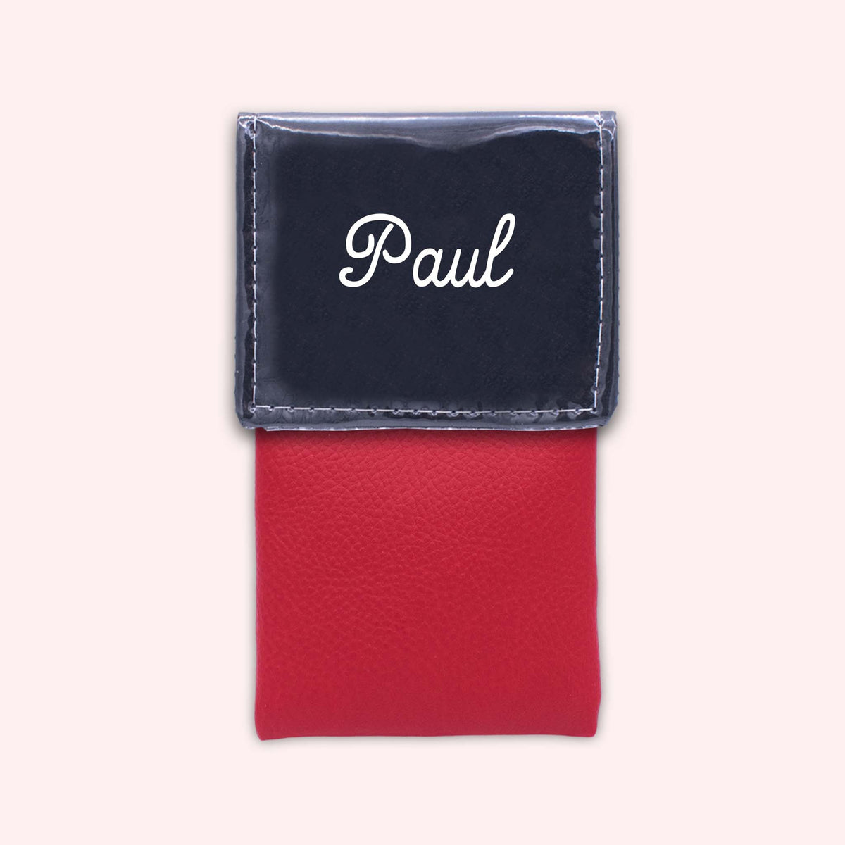 Pochette bicolore rabat Noir