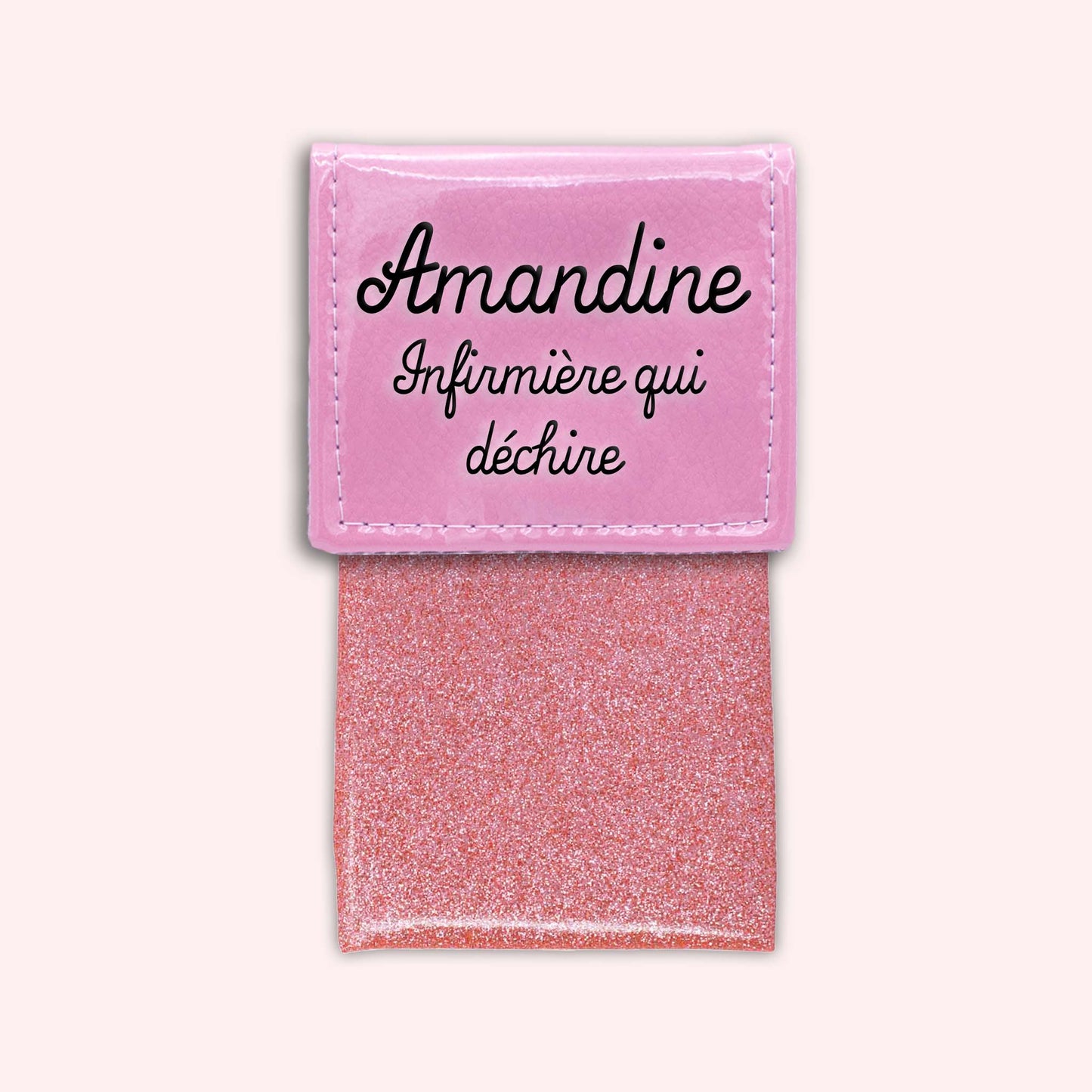 Pochette bicolore rabat Rose pâle