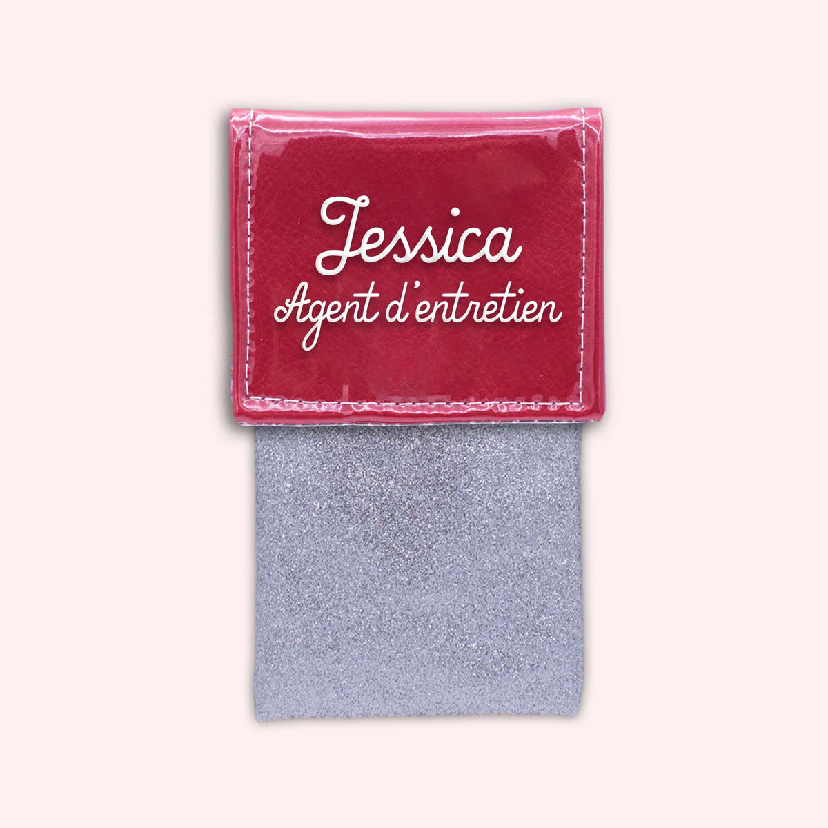 Pochette bicolore rabat Rouge