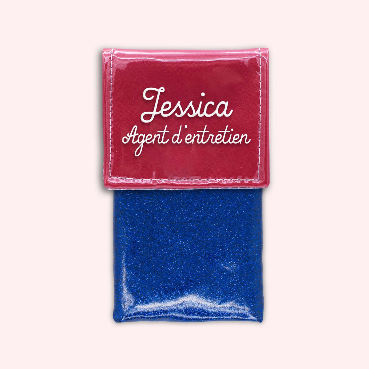 Pochette bicolore rabat Rouge