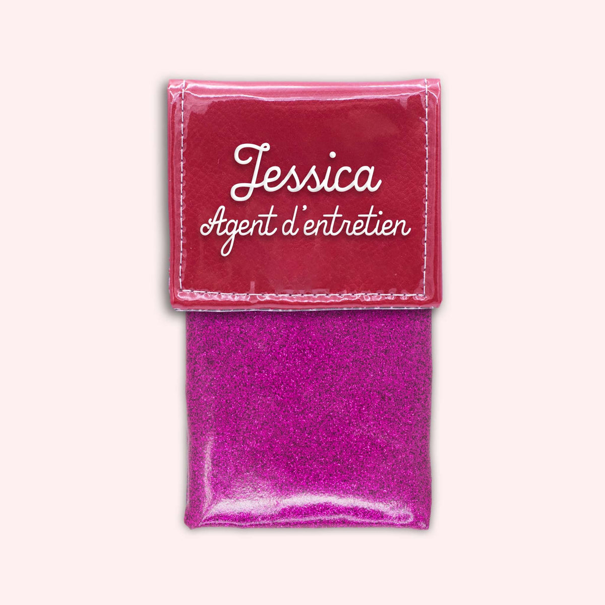 Pochette bicolore rabat Rouge