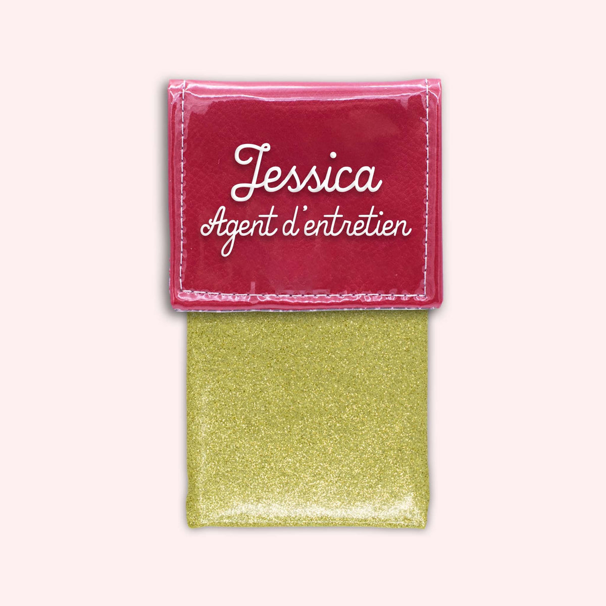 Pochette bicolore rabat Rouge