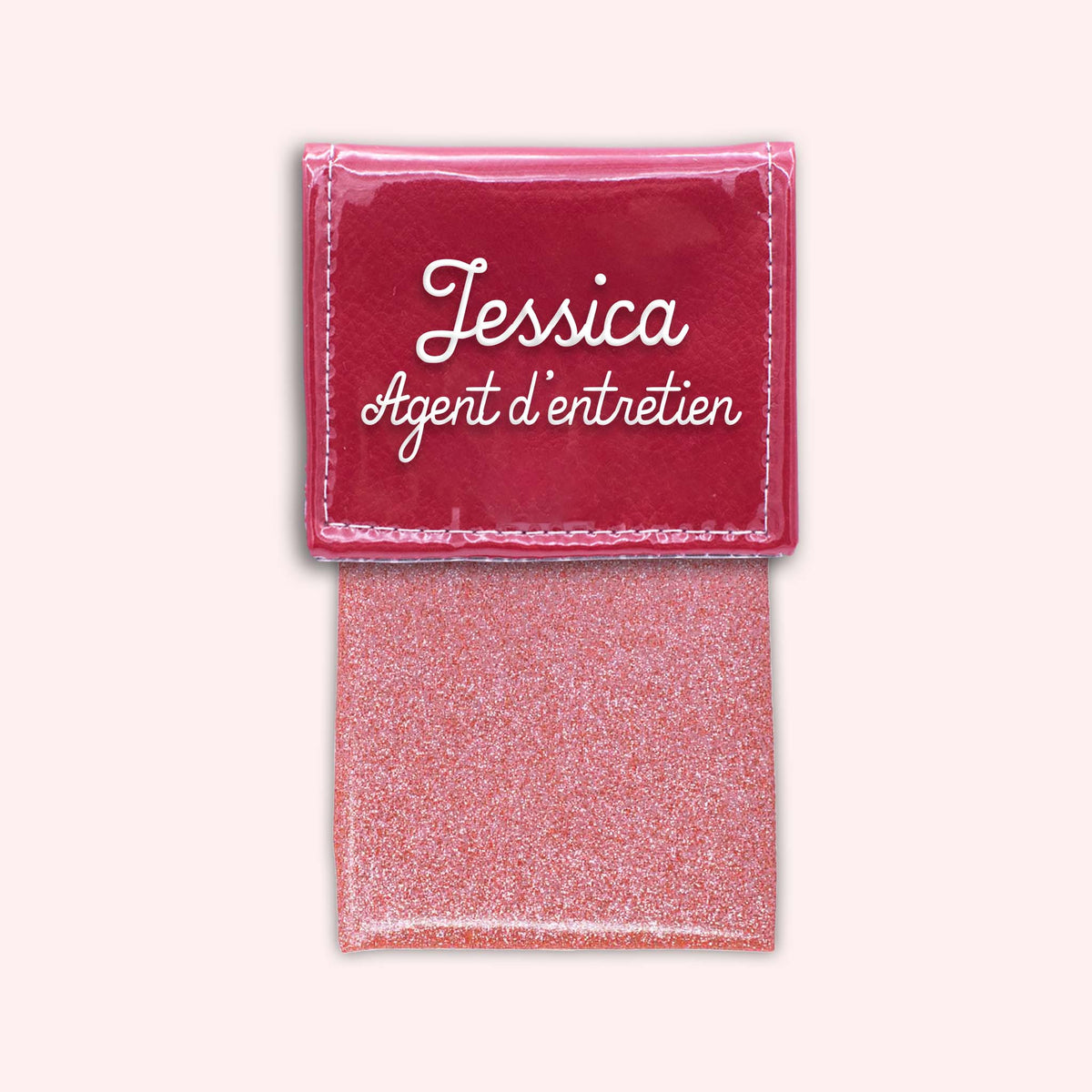 Pochette bicolore rabat Rouge