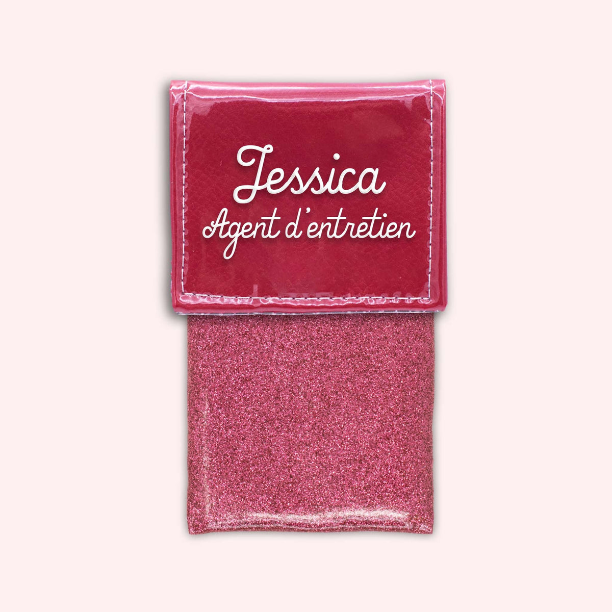 Pochette bicolore rabat Rouge