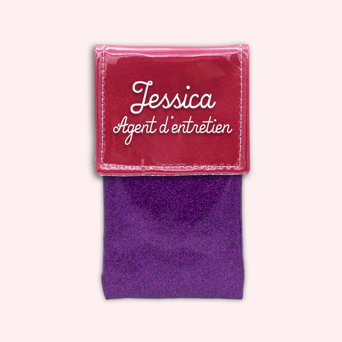 Pochette bicolore rabat Rouge