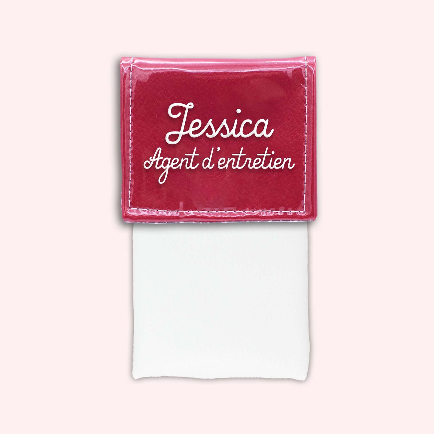 Pochette bicolore rabat Rouge