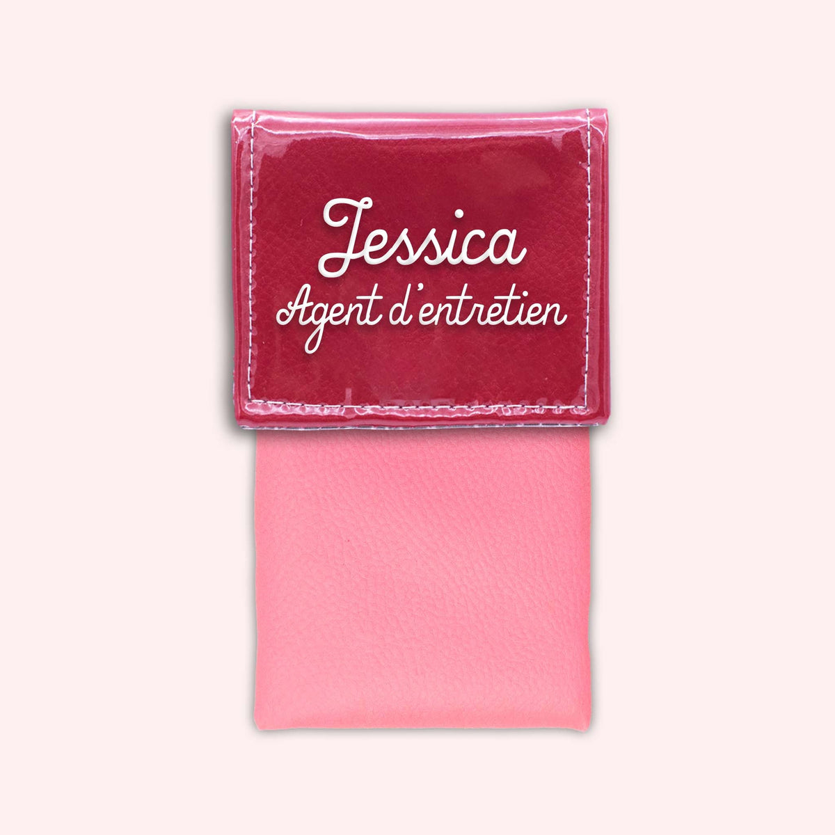 Pochette bicolore rabat Rouge