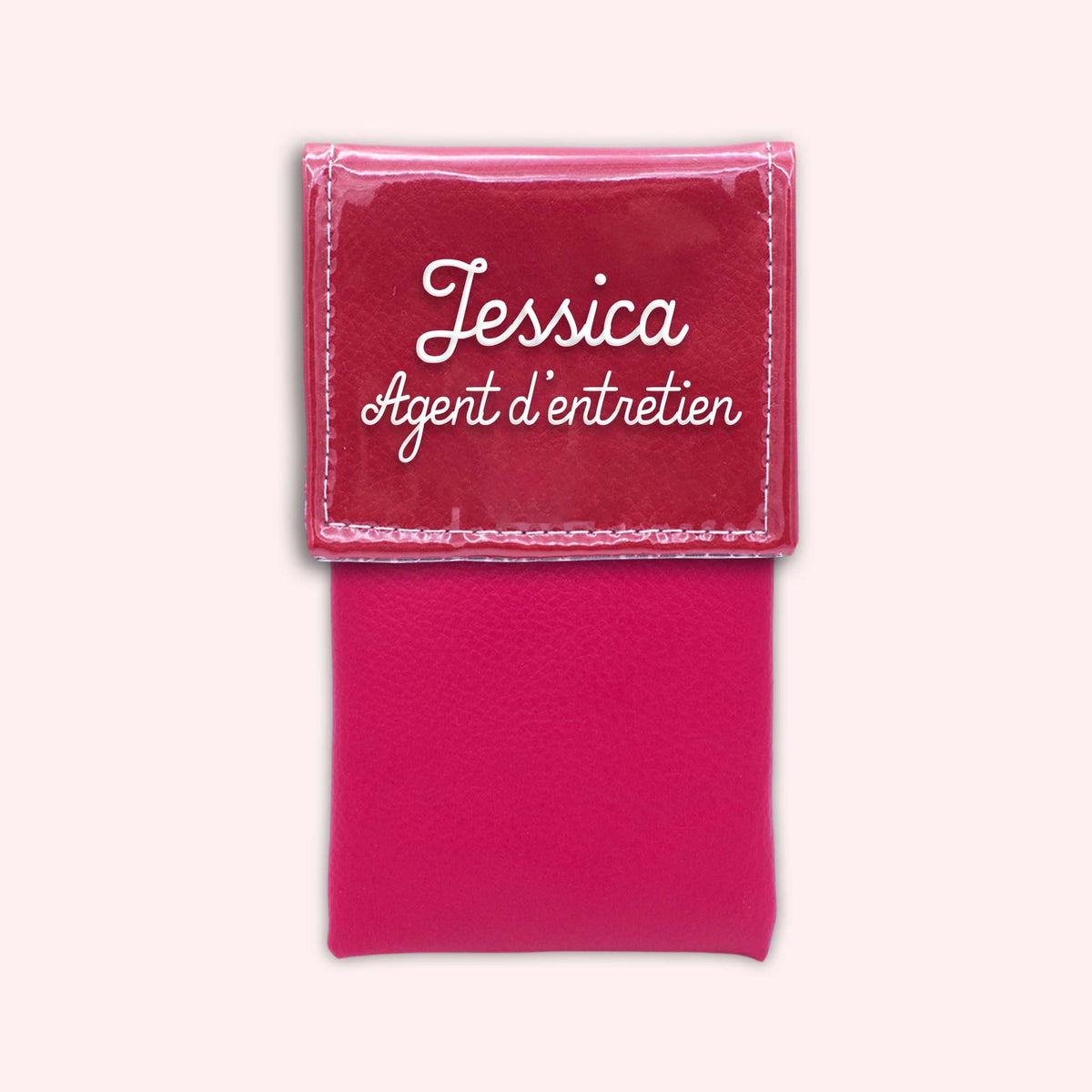 Pochette bicolore rabat Rouge