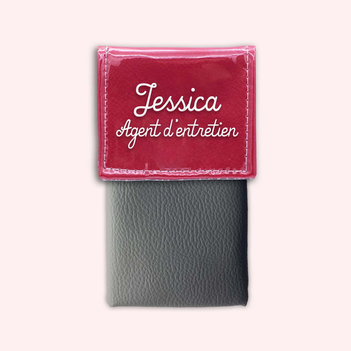 Pochette bicolore rabat Rouge