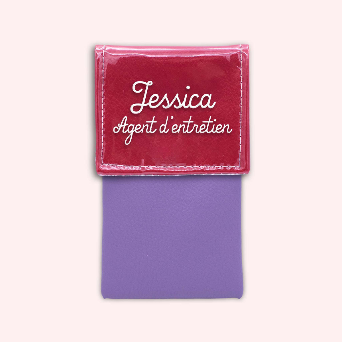 Pochette bicolore rabat Rouge