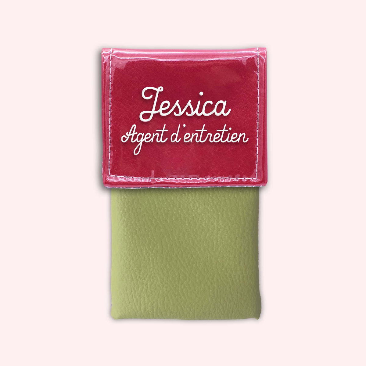 Pochette bicolore rabat Rouge